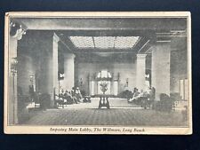 1931 IMPOSING MAIN LOBBY THE WILLMORE LONG BEACH POSTCARD picture