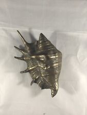 Vintage Bronze Spider Conch Seashell 7” Long picture