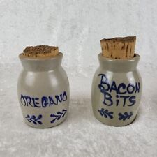 RARE Vintage Beaumont Brothers Salt Glazed Pottery Spice Herb Jars Set picture