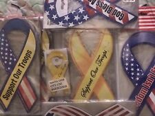 96 Pieces SUPPORT OUR TROOPS RIBBON MAGNET CAR AUTO REFRIGERATOR FRIDGE KITCHEN picture
