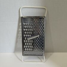 Vintage Foley All In One One Cheese Grater Slicer White Handles USA Stainless picture