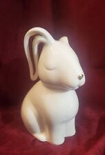 Vintage PIER ONE White Porcelian Bunny Figurine with Gold Tone Ears & Nose. picture