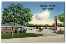 c1950's Canary Motel Roadside Salina Kansas KS Unposted Vintage Postcard picture