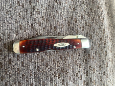 960s Case Red Bone Folding Knife #61111/2L Model Finger Guards Nice Clean Knife picture