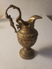 vintage miniature metal pitcher (very beautiful) ritual looking 7'' x 3'' round picture