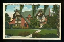 California CA postcard Los Angeles Irene Rich's Home actress Windsor Boulevard picture