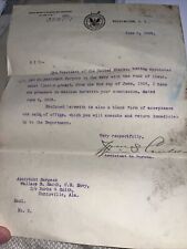 Antique 1903 Letter Announces Presidential Appointment of Assistant Surgeon Lt. picture