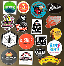 PICK SIX (6) US Craft Beer Stickers ~ Please Read Item Description picture
