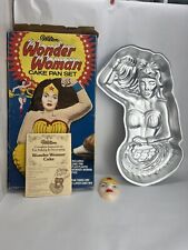 Wilton Wonder Woman Cake Pan Set Includes Face Plate Complete Original Box 1978 picture