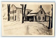 1916 House Scene Winter Snow Potsdam New York NY RPPC Photo Antique Postcard picture
