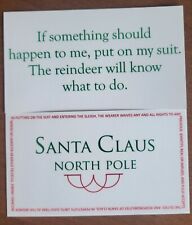 SANTA CLAUSE MOVIE NORTH POLE SANTA CLAUS BUSINESS CARD w/ FINE PRINT CHRISTMAS picture