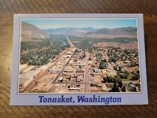 Postcard WA Washington Tonasket Okanogan County Aerial View picture