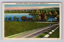Cazenovia NY-New York, Caenovia Lake, Antique Vintage Souvenir Postcard picture
