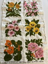 Vintage Irish Linen Tea Towel Lee Parry  National Trust English Country Garden picture