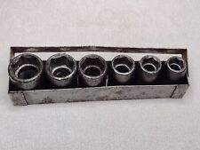 Williams 6pc 1/2 Drive SAE 6Pt Shallow Impact Socket Set in Metal Tray picture