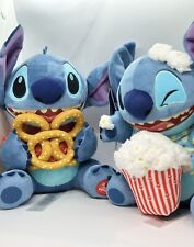 Disney Authentic Stitch Attacks Snacks Popcorn & Pretzel Soft Plush 2-pack 2024 picture