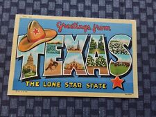 Greetings From Texas  - 1940's  Curteich Linen Postcard  picture