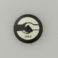 SNCC 1965 Student Non-Violent Comm Civil Rights B&W Handshake Cause Pin Button picture