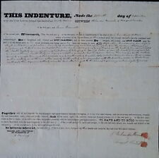 Original Indenture Sept 1827 Philander Heacock to James Bromwell,  Johnstown NY picture