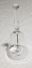 Princess House Heritage Etched Clear Crystal Glass Dinner Bell  6” Tall Vintage picture
