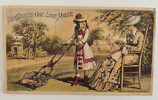 Victorian Trade Card 1890s The Charter Oak Lawn Mower Fairbanks & Co. St. Louis picture