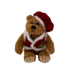 Chosun Christmas Teddy Bear Plush Stuffed Animal 7 Inch Holiday Beret Vintage picture