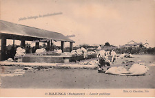 Majunga Madagascar Mahajanga Public Wash House Early 1900s Vtg Postcard D64 picture