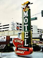 DB) Photograph Neon Sign Museum Nevada Motel 1990's 4x6 Photo Cowboy  picture
