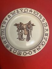 Wallace China Westward HO Rodeo Pattern Boots And Saddles Plate 10.5 inch picture