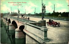 C.1910'S ANTIQUE POSTCARD - WASHINGTON STREET BRIDGE - DAYTON, OHIO picture