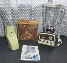 Vintage70's Osterizer Pulse Matic 16 Blender Avocado Chrome~With Icer Attachment picture