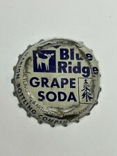 Blue Ridge Grape Soda Cork Bottle Cap Crown Marion, VA Virginia picture