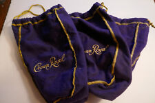 Lot of 3  Purple Crown Royal Bag 1- 7 & 2 -  9 inch  Inch Small Size picture