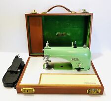Vintage 1950's Micro Bell Portable Sewing Machine With Case & Accessories Tested picture