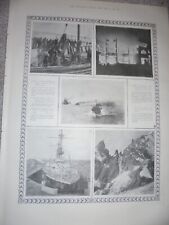 Printed photos Grand Pavilion fire Rhyl & HMS Implacable in dry dock 1901 ref ax picture