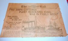 1898 APRIL 23 SAN FRANCISCO CALL NEWSPAPER THE START OF THE SPANISH AMERICAN WAR picture
