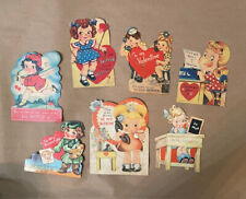 Vintage Valentine Cards 1940s Lot of 7 picture
