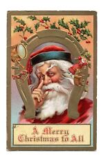 CPA IN Relief. Santa Claus. Father Christmas With Gold Embellishment picture