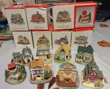 The Americana Collection  Liberty Falls Houses Lot Of 8 Christmas W/ boxes 1990s picture