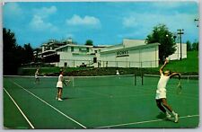 Loch Sheldrake New York 1960s Postcard Lillian Brown's Hotel Tennis Courts  picture