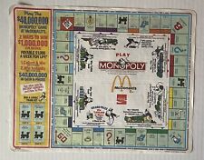 VINTAGE 1987 McDonald’s MONOPOLY board game unused Paper Placemat Tray Liner ￼ picture