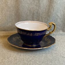 Rare Spencer Stevenson Teacup and Saucer | Royal Blue | English Bone China picture