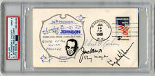 President Lyndon Johnson & Cabinet Signed FDC, PSA Mint 9 picture