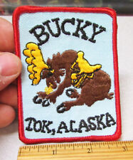 Tok Alaska embroidered patch, Bucky the Moose, hard to find Alaska collectible picture