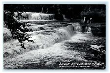 c1940's Lower Tanquamenon Falls Paradise Vintage Michigan MI RPPC Photo Postcard picture