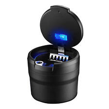 Portable Car Ashtray Cigarette Cylinder Smokeless Cup Holder LED Light with Lid picture