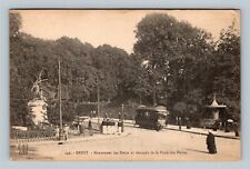 French-Place des Portes-Chocolate Trolley Advertisement c1920 Vintage Postcard picture