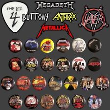 Metallica Slayer Megadeth Anthrax Buttons Pins Lot-Of-25 - 80s Metal - The Big 4 picture