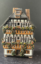 Vintage LITHUANIAN Handmade Clay Pottery Candle Light House - Amazing Conditions picture