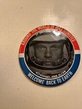 VTG John Glenn Astronaut 1960s Large Novelty Pinback 1st American In Orbit picture